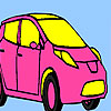 Pink personal car coloring juego